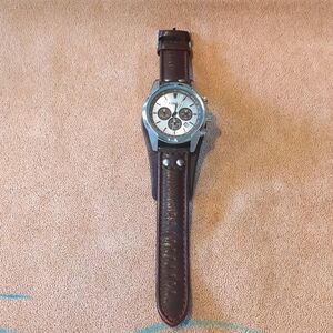 Fossil Coachman Chronograph Brown Leather Watch CH2565 *READ DETAILS*